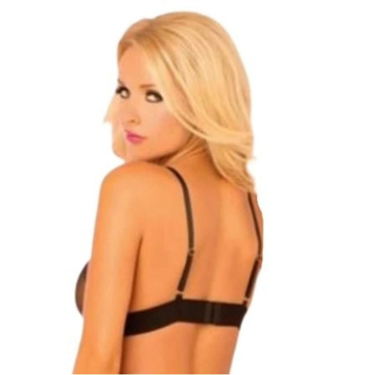 Ensemble de Lingerie Pink Lipstick Noir (M/L)